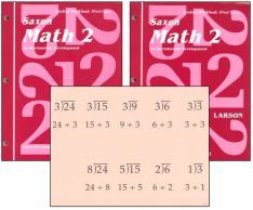 Saxon Math 2 Student Workbook Set with Flash Cards